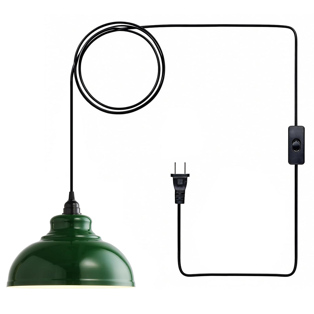 XZHGCEE Plug in Pendant Light: Amber Hanging Lamp Plug in Pendant Lamp, Glass Pendant Lighting for Kitchen Island, Bedroom, Dining Room, Living Room, No Bulb