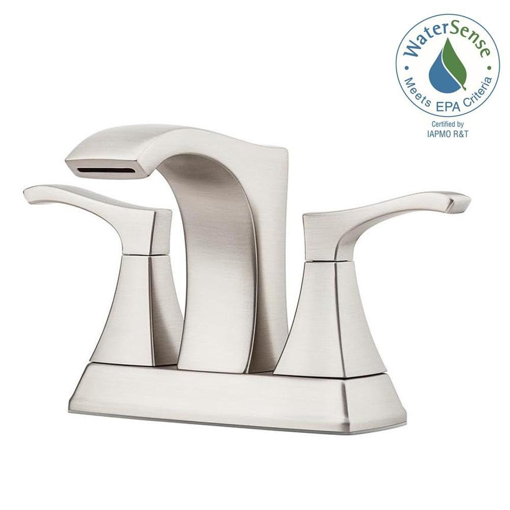Pfister Venturi Bathroom Sink Faucet, 8-Inch Widespread, 2-Handle, 3-Hole, Brushed Gold Finish, LF049VNBG