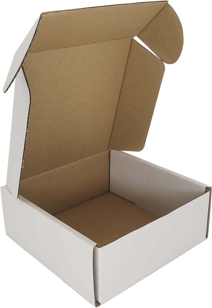 4x4x1'' Small Shipping Boxes 25 Pack, Corrugated Cardboard Mailers for Business, Black (CM441B25)