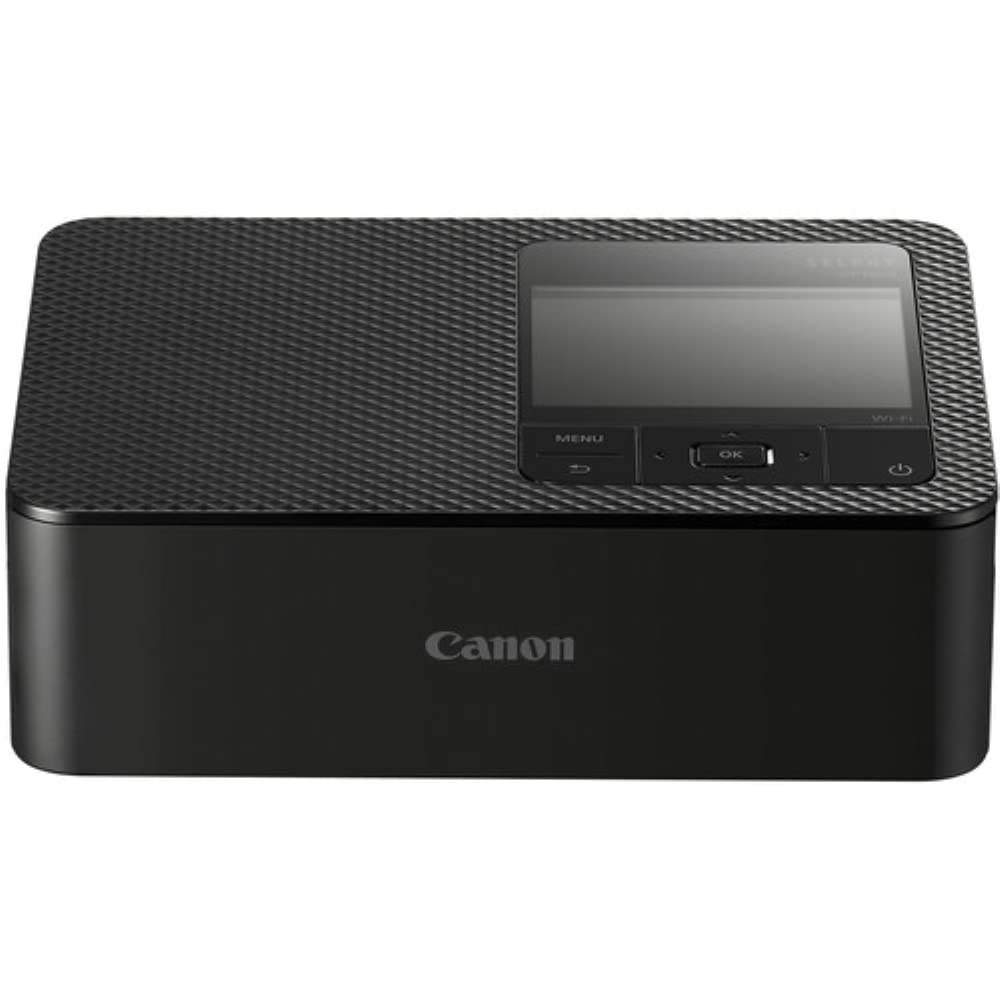 Canon SELPHY CP1500 Compact Photo Printer | Black with KP-108IN Color Ink and Paper Set (2 Items)