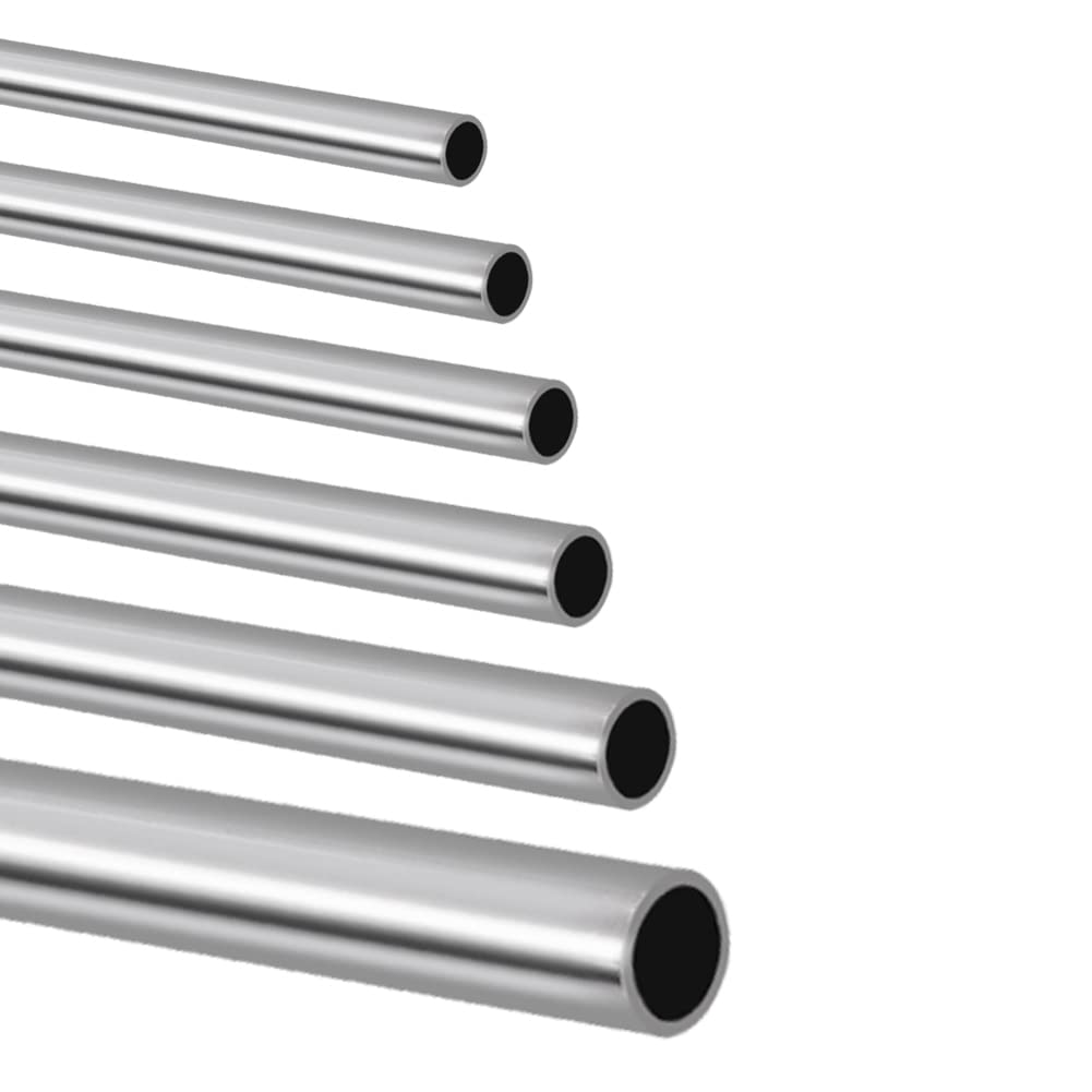1" OD 304 Stainless Steel Tube, Thickened Pipe Wall & Weldable Tubing, Round Metal Pipe Industrial Straight Tube 10 inch Length (2 Pcs)