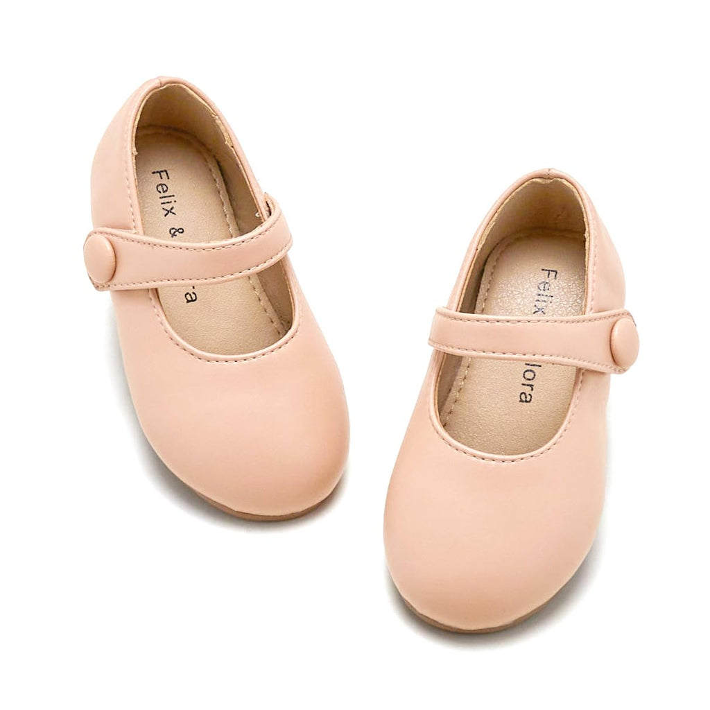 Felix & Flora Toddler Girl Dress Shoes - Flower Girl Ballet Mary Jane Flats Party School Wedding