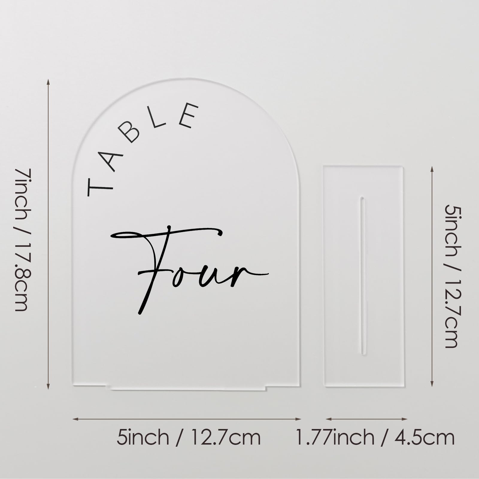 Black Arched Wedding Table Numbers 1-10 with Stands, 5x7 Inch Black Arch Acrylic Sign with Gold Letters, Acrylic Table Numbers for Wedding Reception