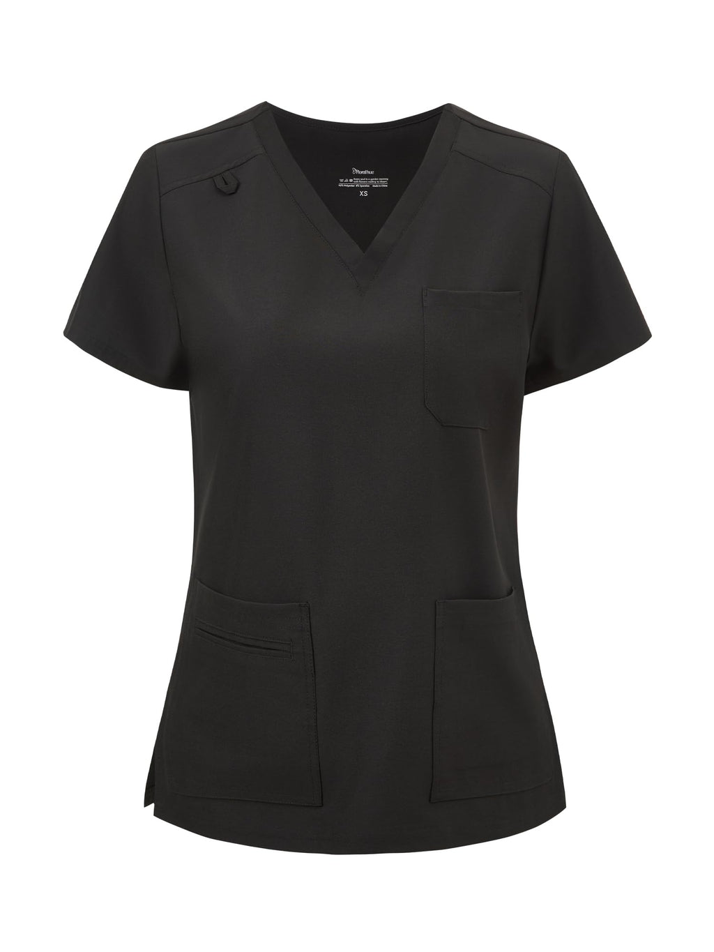 floralhue Scrub Tops for Women, Curved V-Neck Scrub Tops with 3 Pockets, Soft Stretch, Easy Care