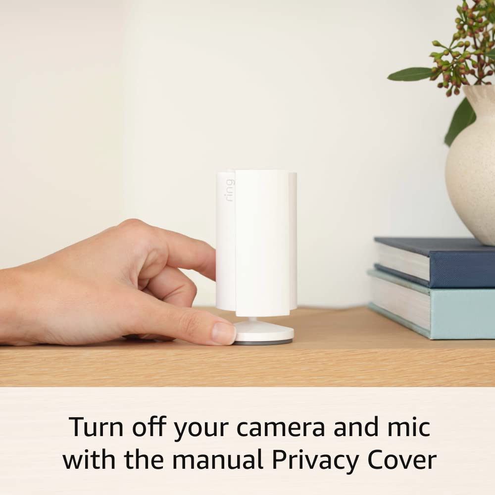 Like-New Ring Indoor Cam, Home or business security in 1080p HD video, Black