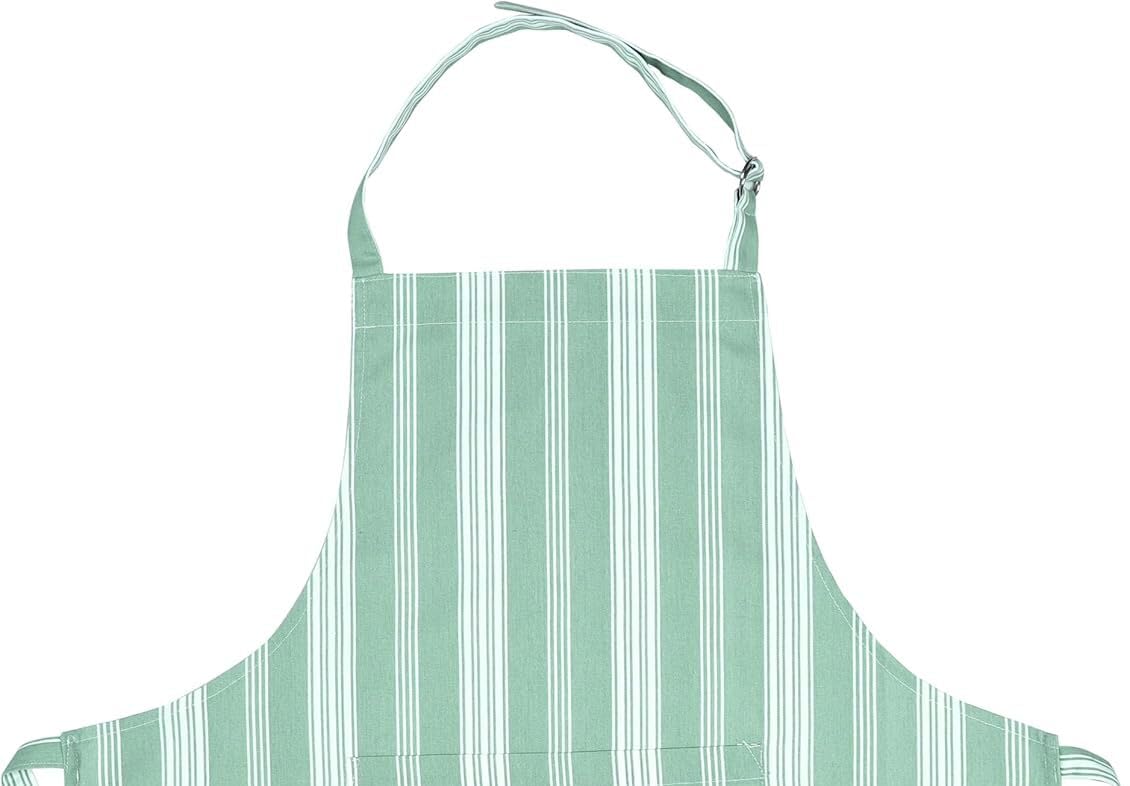 AMOUR INFINI Cotton Aprons for Women with Pocket, Adjustable Strap & Waist Ties - Washable Aprons for Baking, Cooking, Gardening (27.5 x 33 Inches - Blooming Floral)