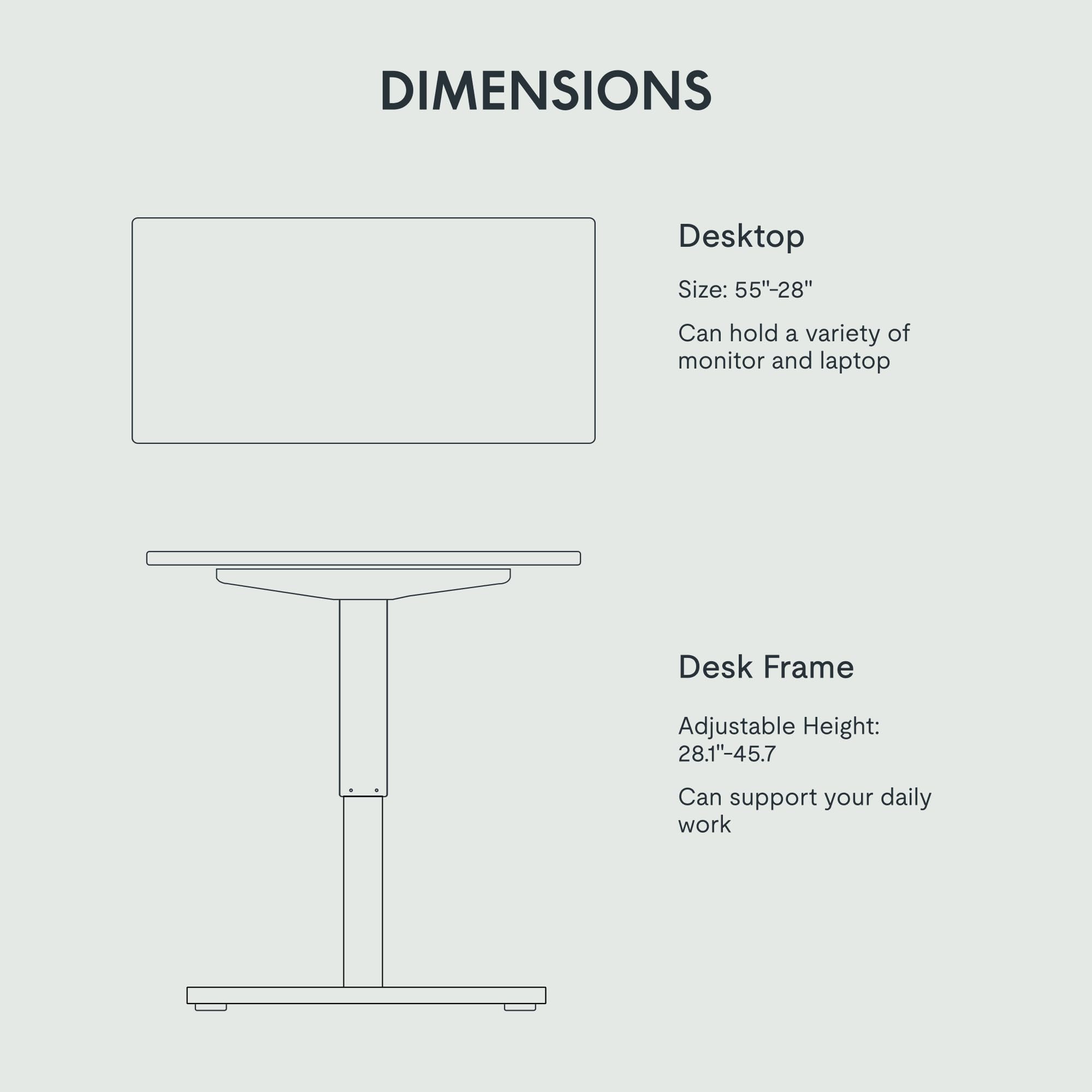 FLEXISPOT EN2 Whole-Piece Standing Desk with Clamp Power Strip, 40 x 24'' Electric Stand Up Height Adjustable Desk with Cable Management (Black Frame + 40" Black Top)
