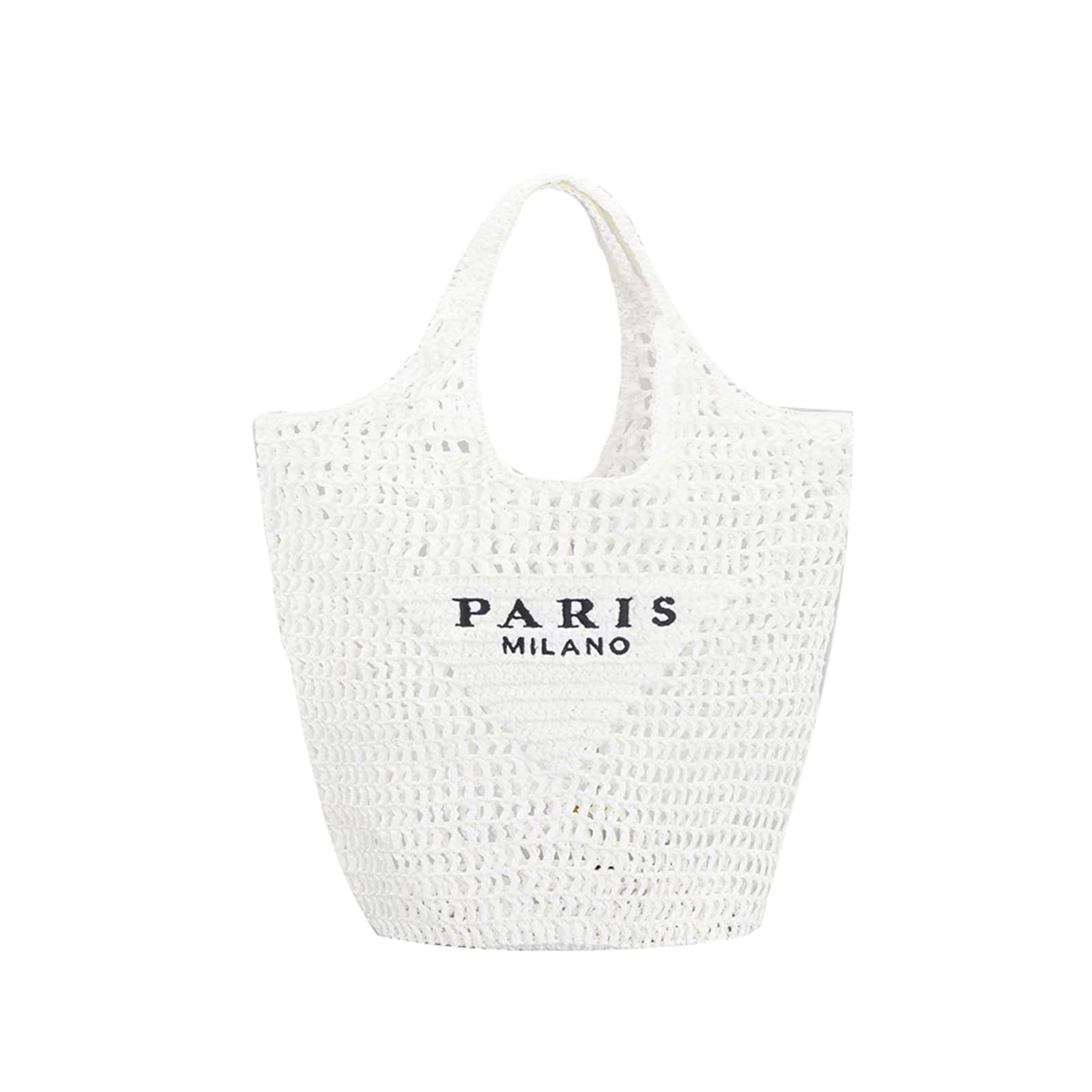 POOOPSSD New Woven Bag, Straw Mesh Tote Bag, Beach, Shoulder Bag, Hobo Women, Foldable Large Capacity, for Holiday.