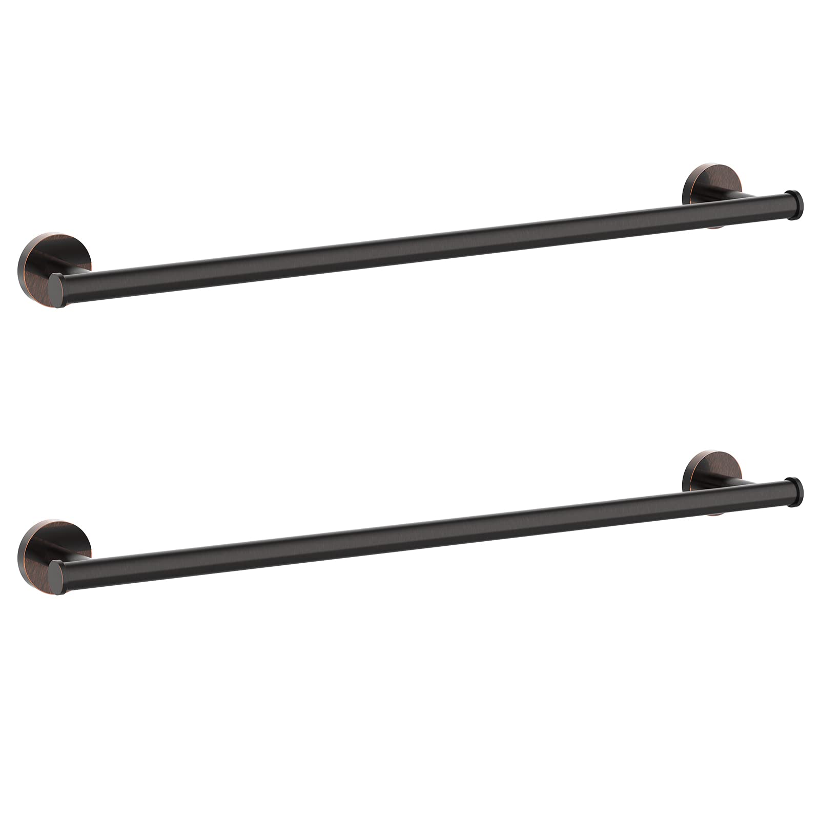 Cilee 2 Pieces Matte Black Bathroom Towel Bar, 24 Inch Double Towel Racks,Bathroom Towel Holder Towel Hanger for Bathroom Stainless Steel Wall Mount