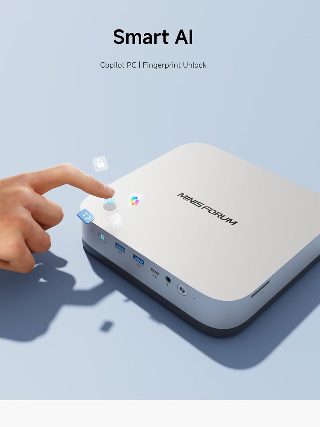 MINISFORUM Mini PC AI X1 Pro AMD Ryzen AI 9 HX370(12Cores/24 Threads)&AMD Radeon 890M Mini Gaming PC,96GB DDR5 2TB SSD,8K Quad Output(HDMI+DP+2xUSB4),Dual 2.5 LAN/WIFI7/BT5.4/Oculink,Copilot PC
