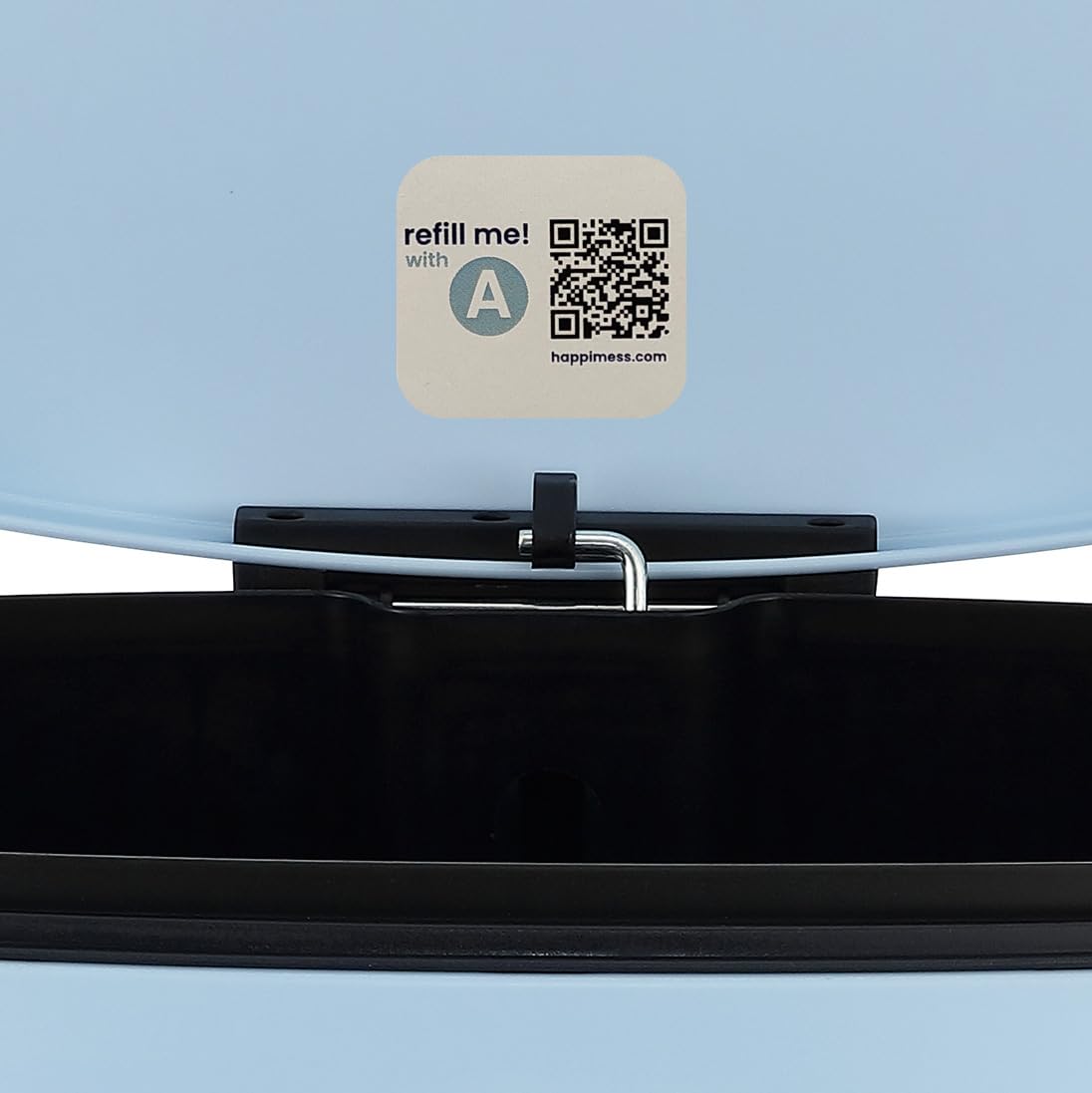 happimess HPM1011B Curtis 8-Gallon Step-Open Trash Can with Soft-Close Lid, Modern, Minimalistic, Fingerprint Proof for Home, Kitchen, Laundry Room, Office, Bedroom, Bathroom, Black