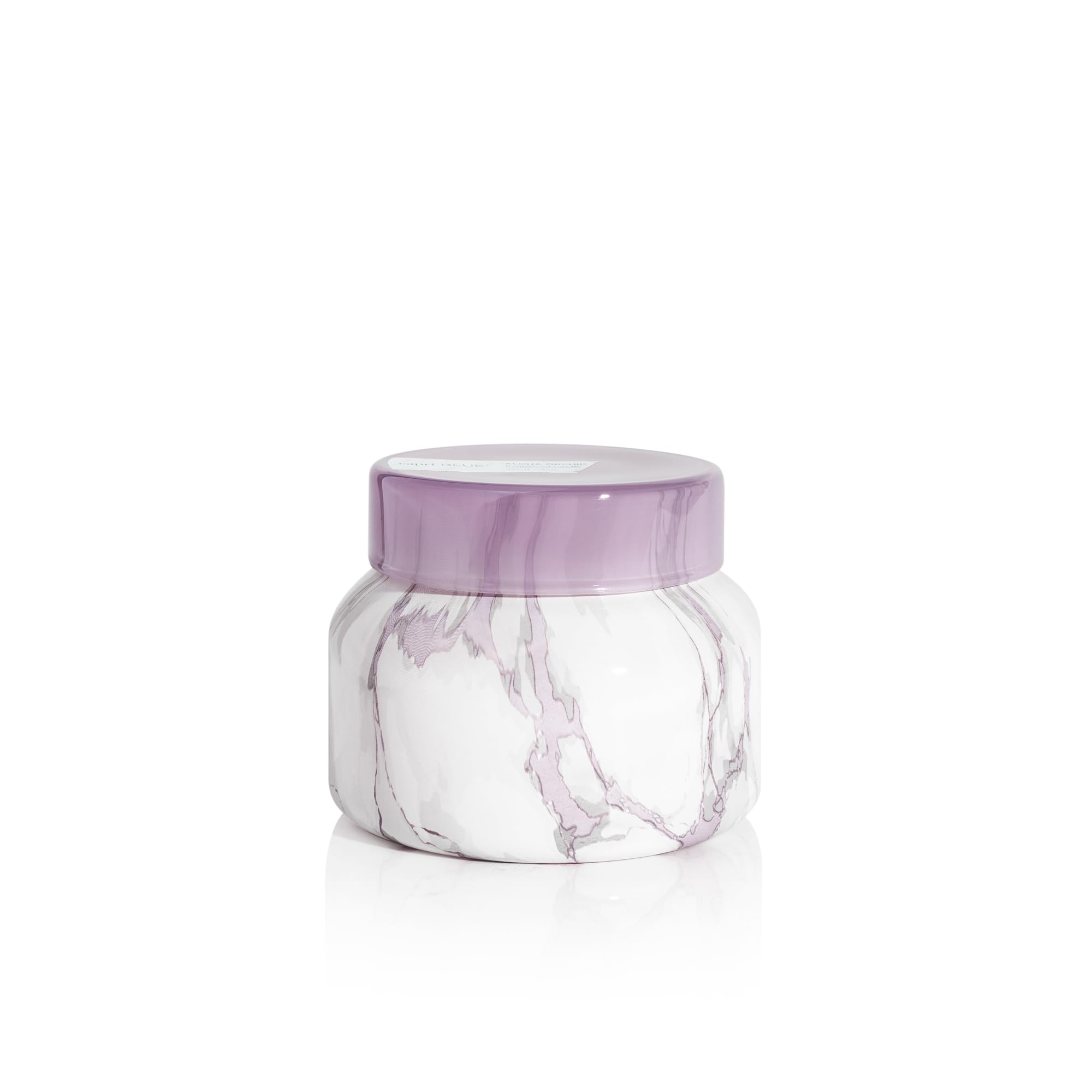 Capri Blue Modern Marble Jar Candles - Luxury Candles for Home Scented - Long Lasting Soy Wax Blend (Aloha Orchid, 8 oz)