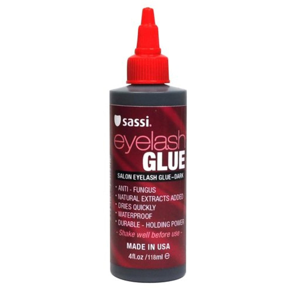 Sassi Eyelash Glue Clear 1oz | Quick-Drying, Natural Extract Formula, Waterproof, Durable Hold, Long-Lasting, Lash Adhesive | Made in USA