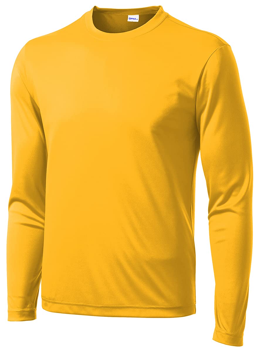 Men's Long Sleeve Moisture Wicking Athletic Shirts, Dry Fit Long Sleeve UV Protection Shirts Men for Workout, Running, Hiking