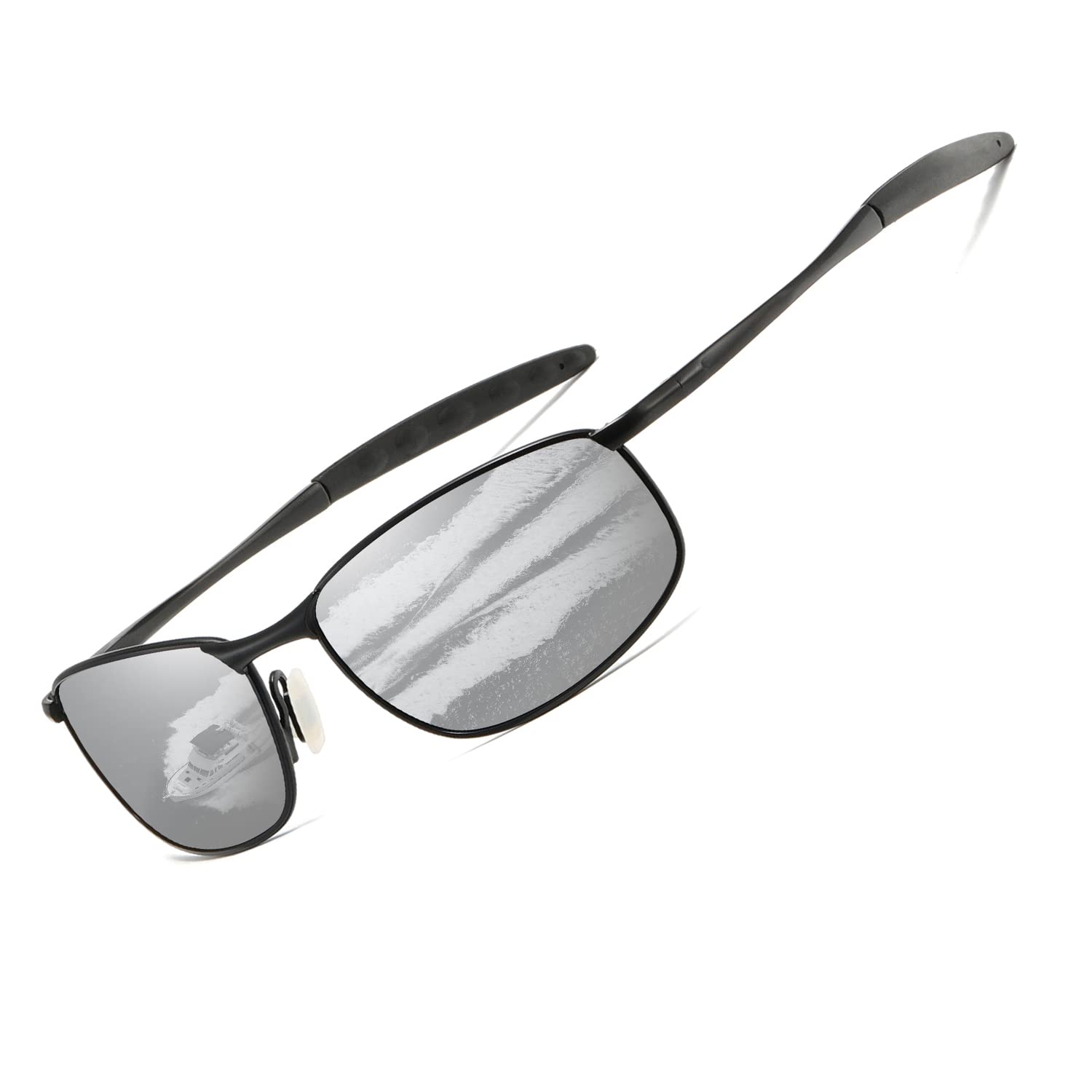 AEVOGUE Polarized Sunglasses For Men Rectangle Metal Frame Retro Sun Glasses AE0395