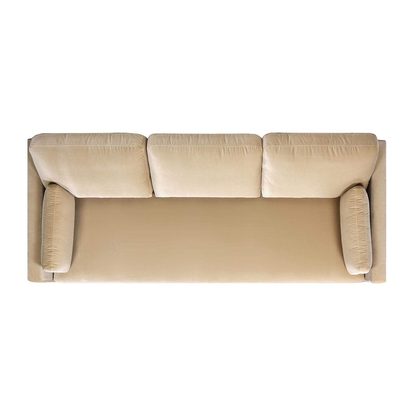 Jennifer Taylor Home Knox 84" Modern Farmhouse Performance Velvet Fabric Living Room Sofa Couch in Burnt Orange