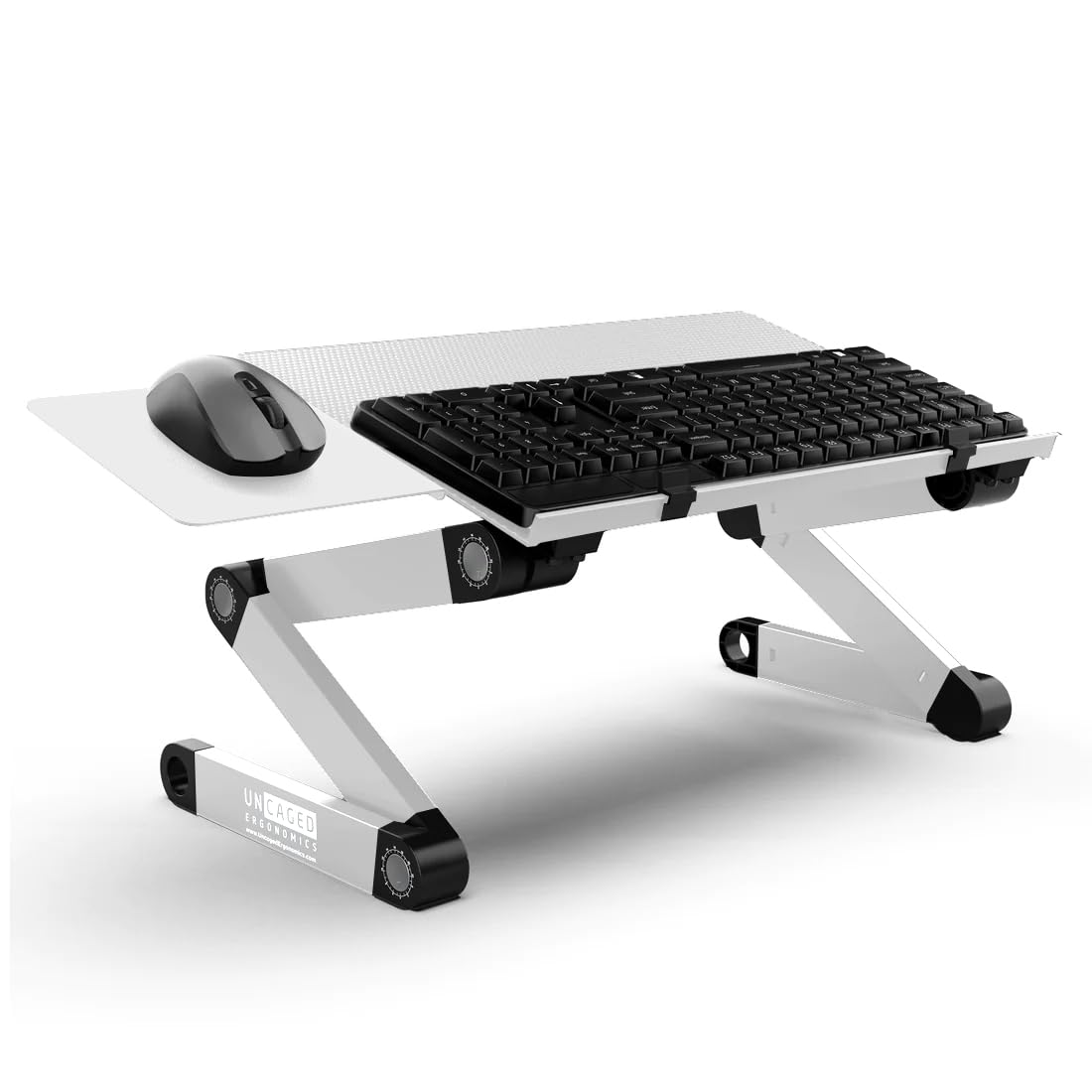 Uncaged Ergonomics WorkEZ Adjustable Computer Keyboard Stand for Desk, Keyboard & Mouse Riser, Ergonomic Portable Stand for Desktop, Computer Keypad Riser for Desk