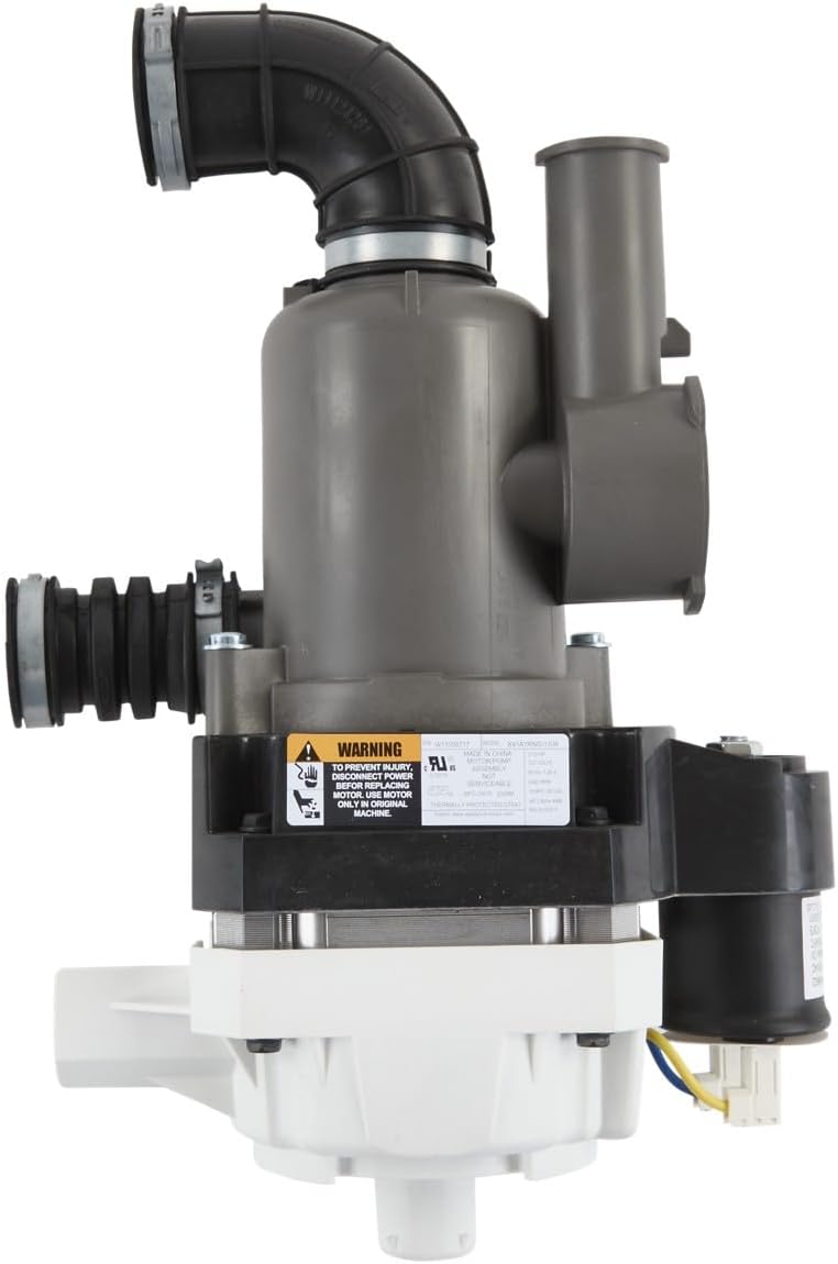 Whirlpool W11414076 Genuine OEM Dishwasher Pump and Motor Assembly Replacement Part - Replaces W11122133
