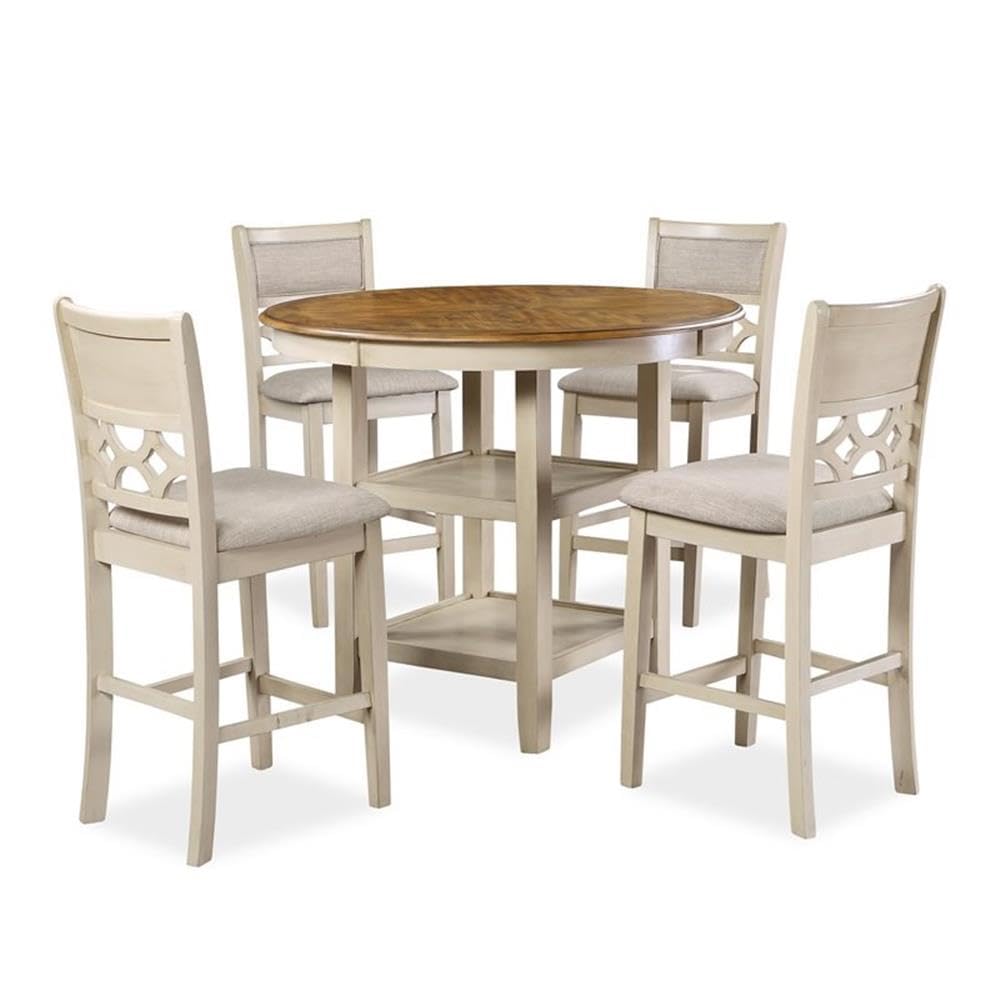 New Classic Furniture Mitchell Dining Room Table, Beige and Brown