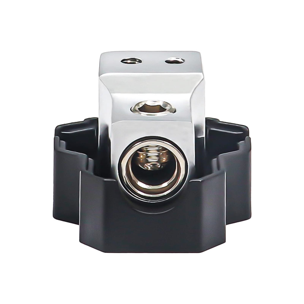 RECOIL DB12 2 Way Power Distribution Block, 1 X 0/2/4 Gauge in / 2 X 4/8 Gauge Out Power Distribution Ground Distributor Block for Car Audio Amplifier Splitter