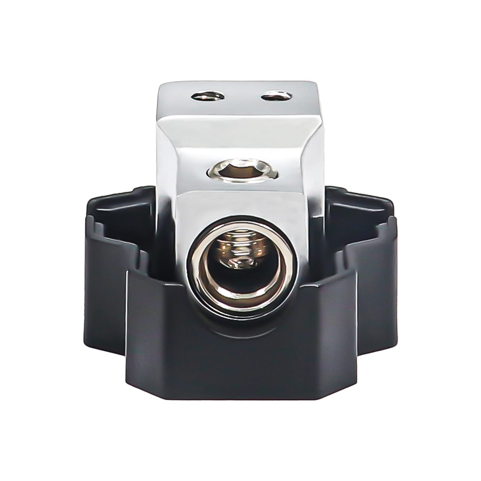 RECOIL DB12 2 Way Power Distribution Block, 1 X 0/2/4 Gauge in / 2 X 4/8 Gauge Out Power Distribution Ground Distributor Block for Car Audio Amplifier Splitter