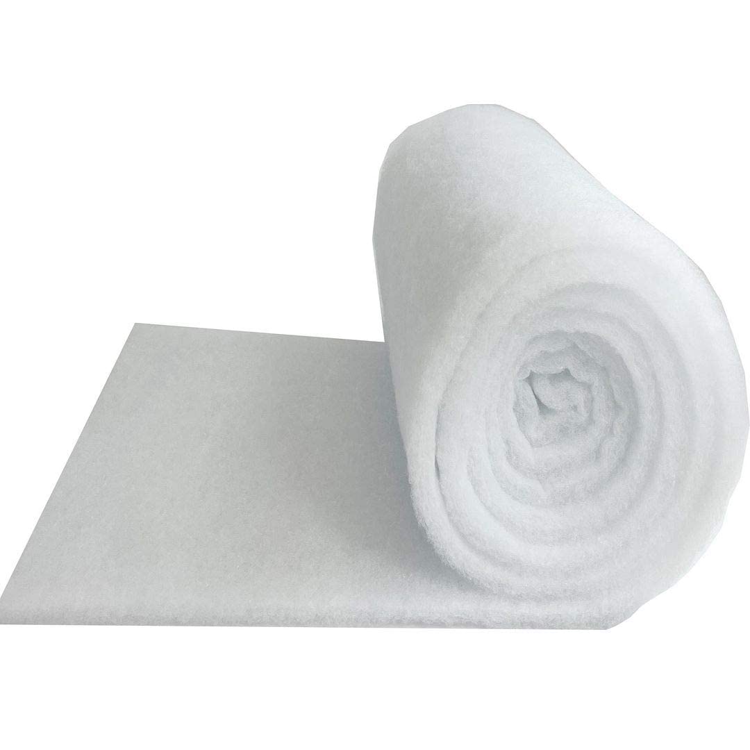 Mybecca 24 Inch Wide (1 Yard) Quilt Batting Multipurpose Dacron Fiber Polyester Wadding Fabric Loft Upholstery Grade Padding 36" x 24" (2' x 6')