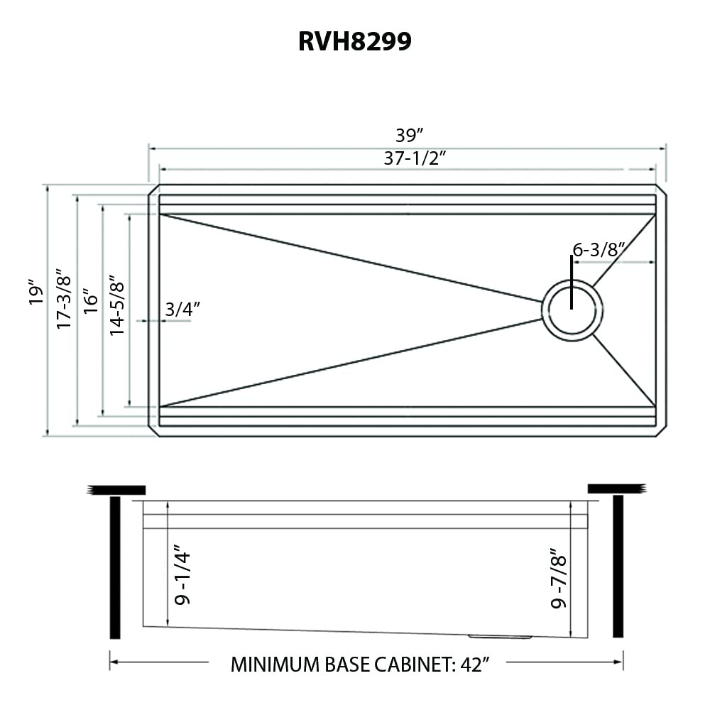 Ruvati 33-inch Workstation Kitchen Sink - Dual Tier Double Bowl Kitchen Sink - Low Divide Undermount Sinks - 16 Gauge Stainless Steel Kitchens Sinks - RVH8255