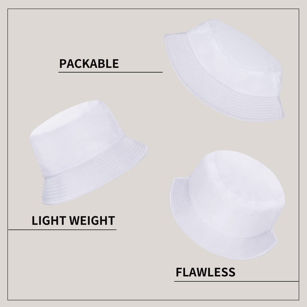 Rosoz 1 & 2 Pack Bucket Hat for Women Men Summer Travel Beach Sun Hat Outdoor Cap Unisex Bucket Hats