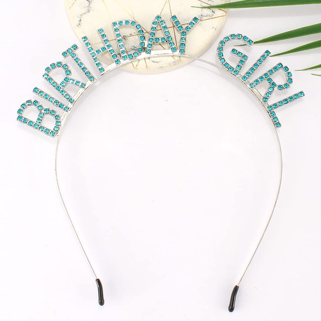AOPRIE Birthday Girl Headband - Baroque Tiara for Women & Girls, Princess Crown Rhinestone Accessory