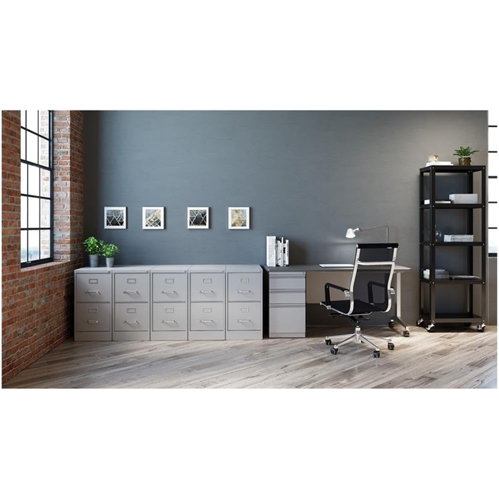 Pemberly Row 4 Drawers 52" Vertical Beige Metal Filing Cabinet Lockable Pre-Assembled Stationary Letter Size for Home, Office