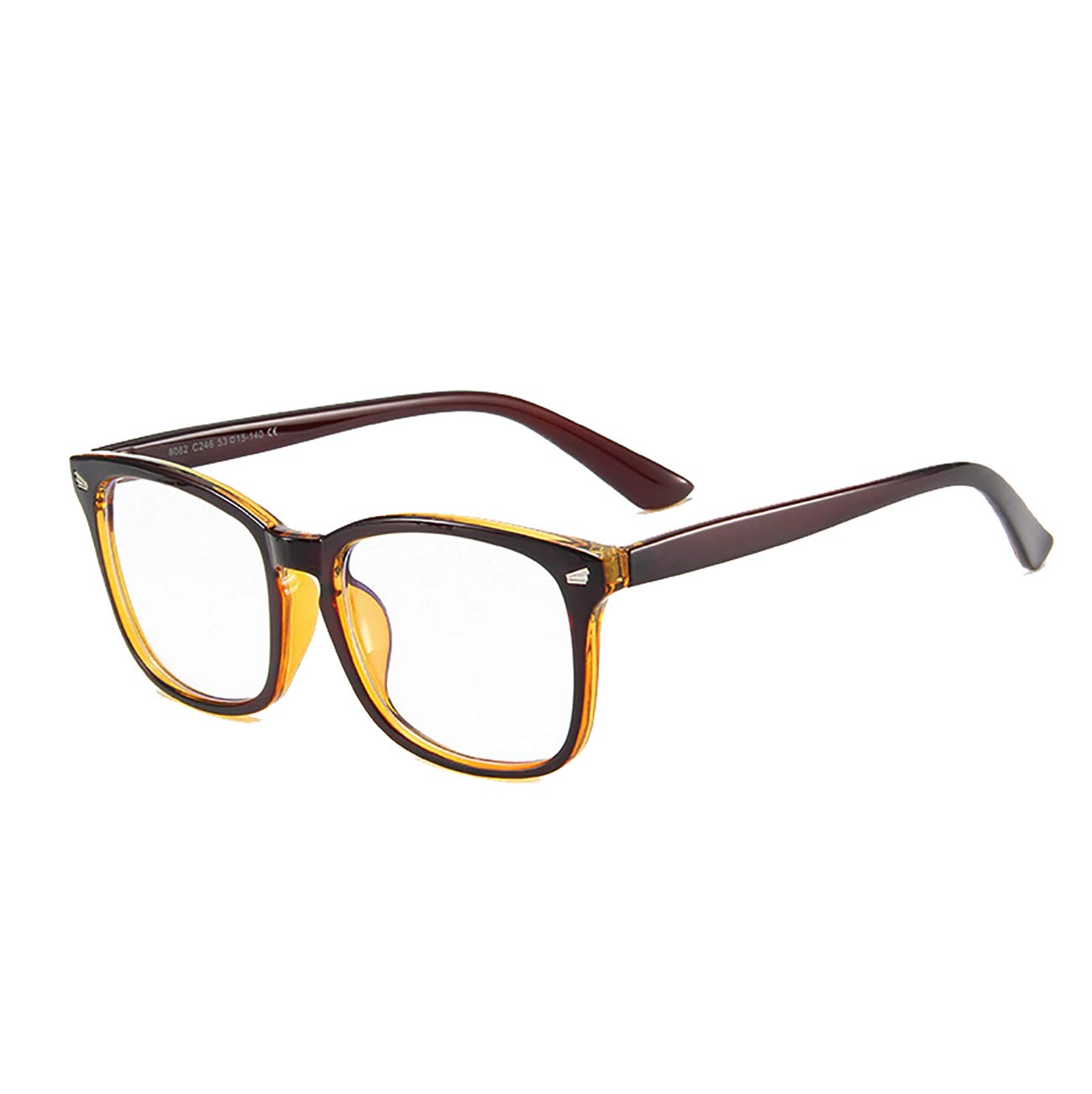 MAXJULI Blue Light Blocking Glasses,Computer Reading/Gaming/TV/Phones Glasses for Women Men(Transparent)