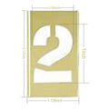 Deezio 1 Inch Brass Stencil Kit, Numbers and Punctuations Number Stencil - 15 Piece Set