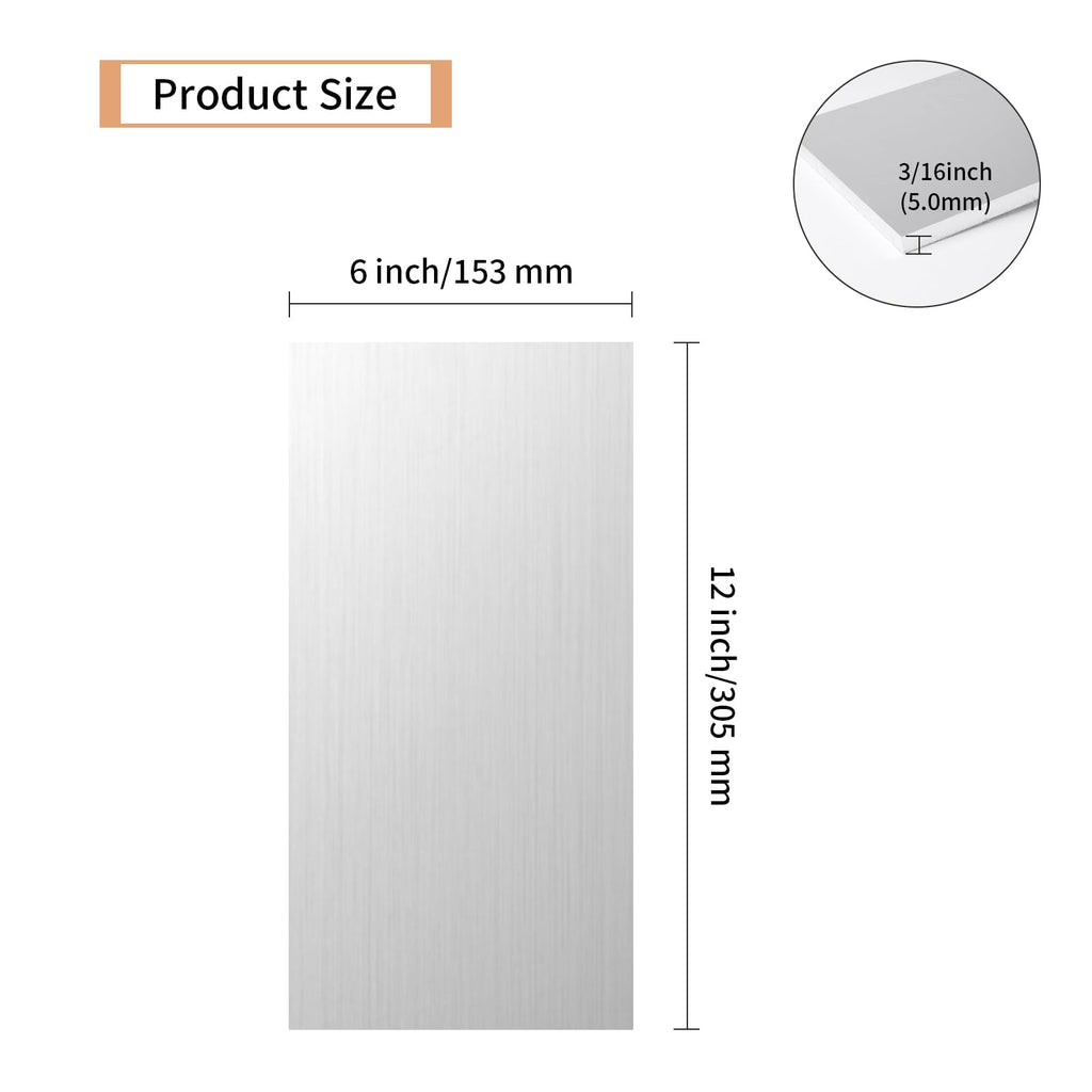 5PCS 6061 Aluminum Sheet Metal 1/4" x 4" x 4", Aluminum Plates Covered with Protective Film, Heat Treatable Aluminum Flat Bar for DIY Craft, Industry