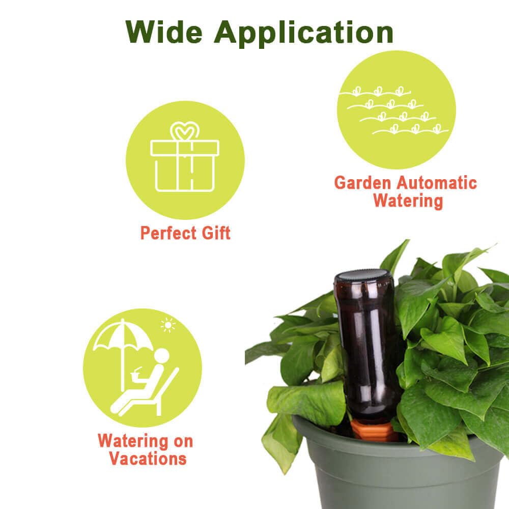vensovo Terracotta Self Watering Spikes - 24 Pcs Potted Plant Watering Devices Vacation Self-Watering Stakes for Outdoor, Indoor Plants, Wine Bottle