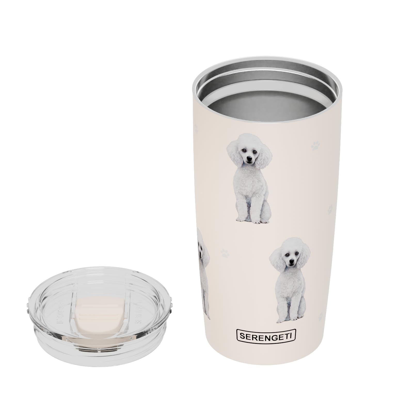 SERENGETI Australian Shepherd 20 Oz. Stainless Steel, Vacuum Insulated Tumbler with Spill Proof Lid - 3D Print - Insulated Travel mug for Hot or Cold Drinks (Australian Shepherd Tumbler)