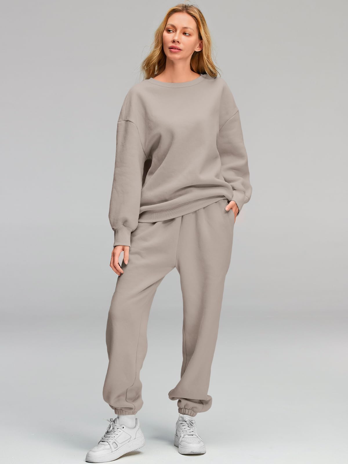 AUTOMET Womens 2 Piece Outfits Sweatsuit Lounge Sets Matching Sweat Set Pockets