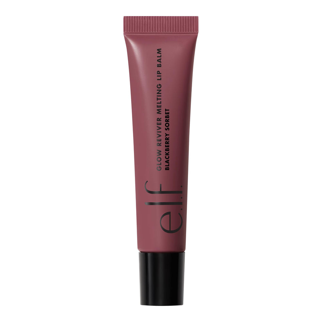 e.l.f. Glow Reviver Melting Lip Balm, Hydrating Tinted Lip Balm For A Glossy Finish & Soft, Supple Lips, Vegan & Cruelty-Free, Blackberry Sorbet