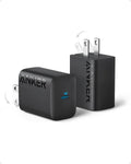Anker 312 30W USB-C Charger, Charger Compact Foldable Design, 2-Pack 30W Fast Charger iPhone 14/13/12 Series, Samsung S23, MacBook Air, Pixelbook, iPad Pro, More (Cable Not Included) Black