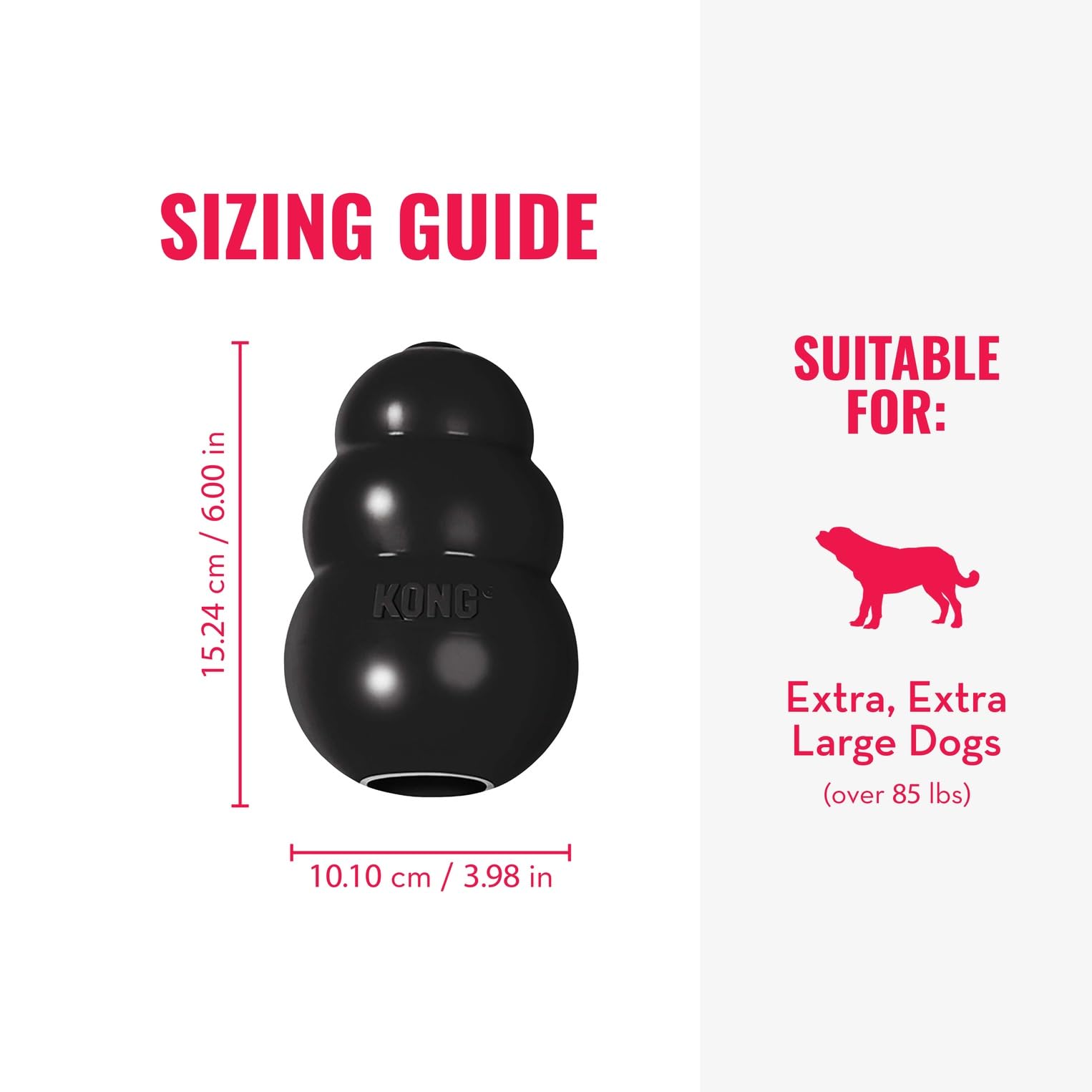 KONG Extreme Dog Toy - Fetch & Chew Toy - Treat-Filling Capabilities & Erratic Bounce for Extended Play Time Most Durable Natural Rubber Material - for Power Chewers - for Small Dogs