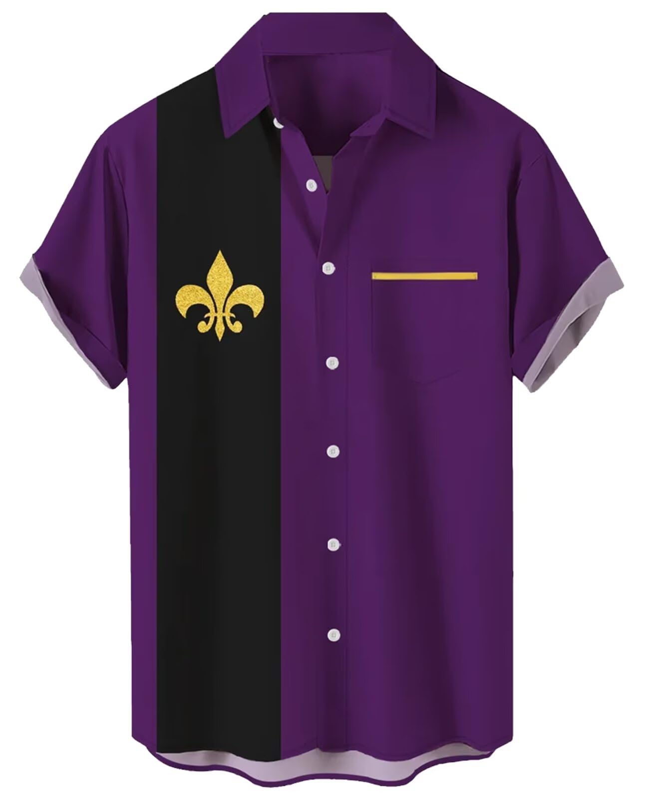 Bowling Shirts for Men Print Short Sleeve Regular Fit Hawaiian Casual Button Down Beach Shirts
