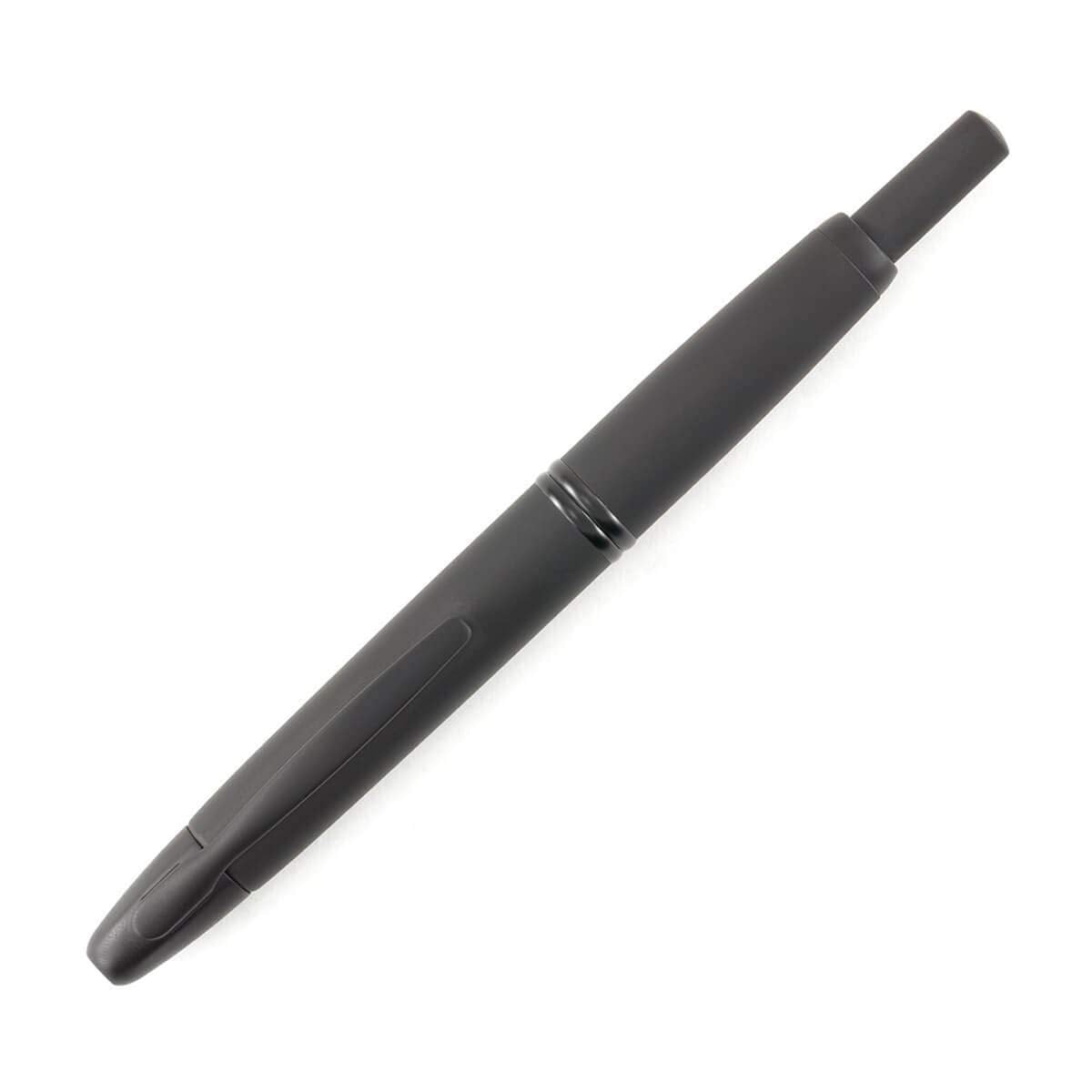 PILOT Vanishing Point Collection Refillable & Retractable Fountain Pen, Black Carbonesque Barrel with Rhodium Accents, Blue Ink, Medium Nib (60246)