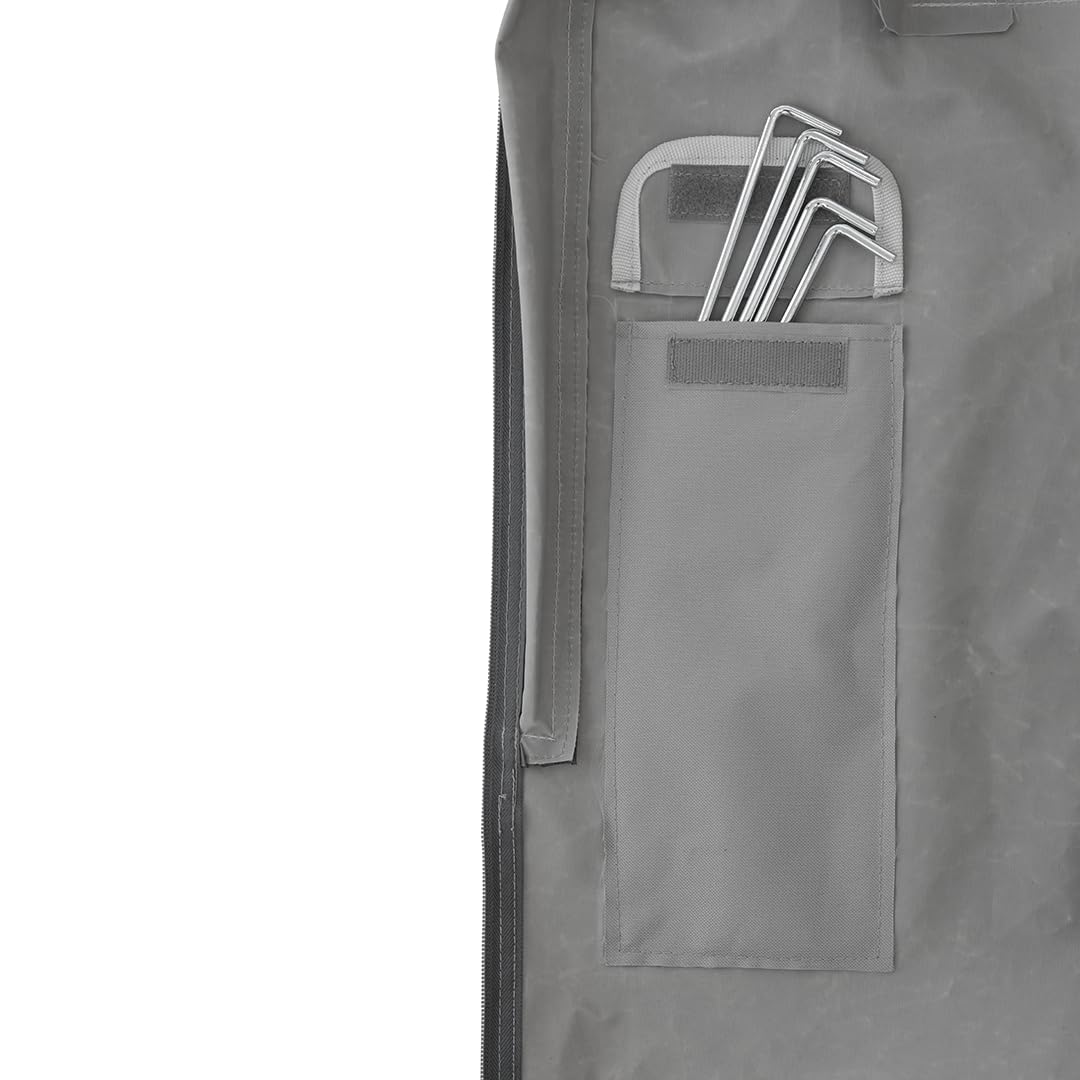 Core Instant Straight Leg Canopy Tent with Adjustable Sun Wall, 6 ft x 4 ft , Gray