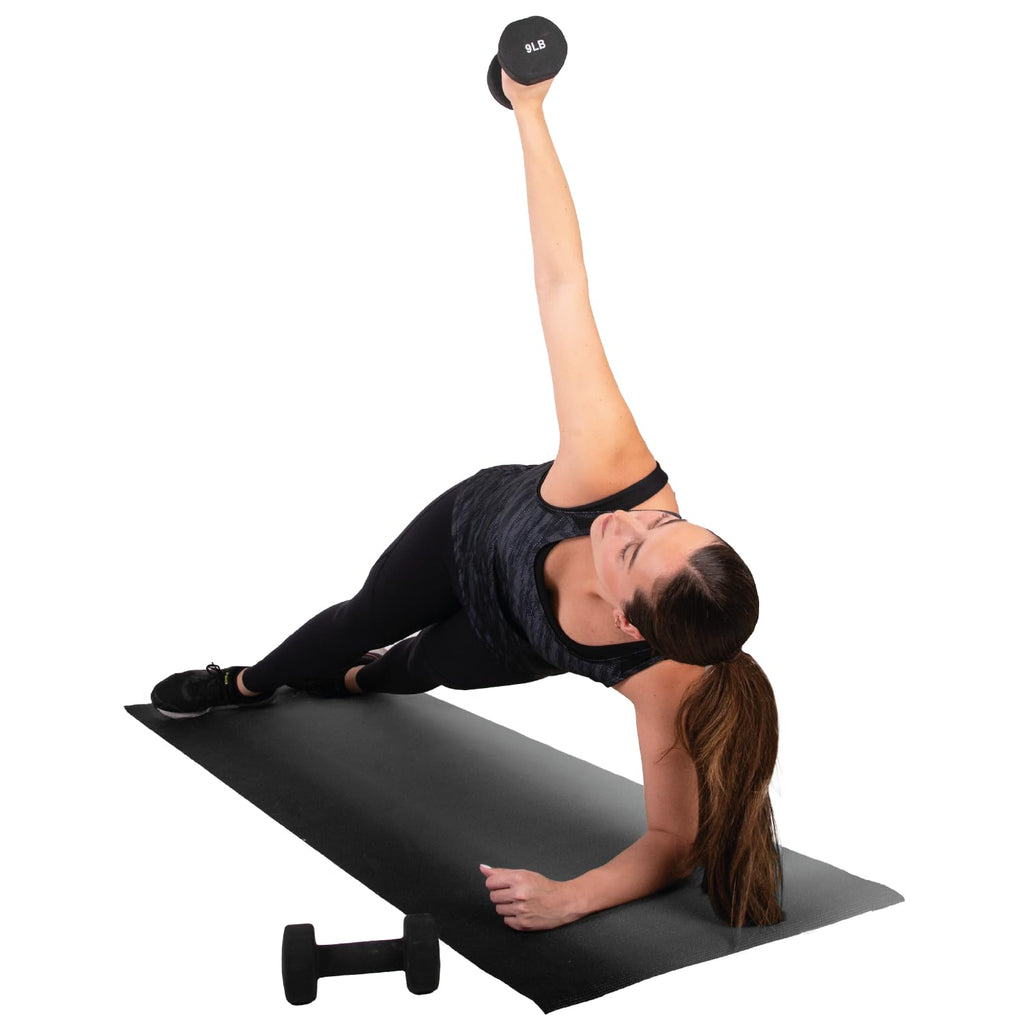 FUXION Neoprene Dumbbell Hand Weights, Sets of 2 Hexagon Non-Slip Weights for Home Gym Yoga Pilates Workout
