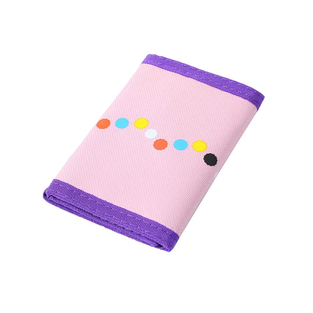 Leyeve wallet,Teen Wallet with Coin Pocket,Kids Wallets for Girls,RFID Trifold Canvas Outdoor lovely cartoon Wallet for Kids-Wallet with Magic Sticker - Alpaca