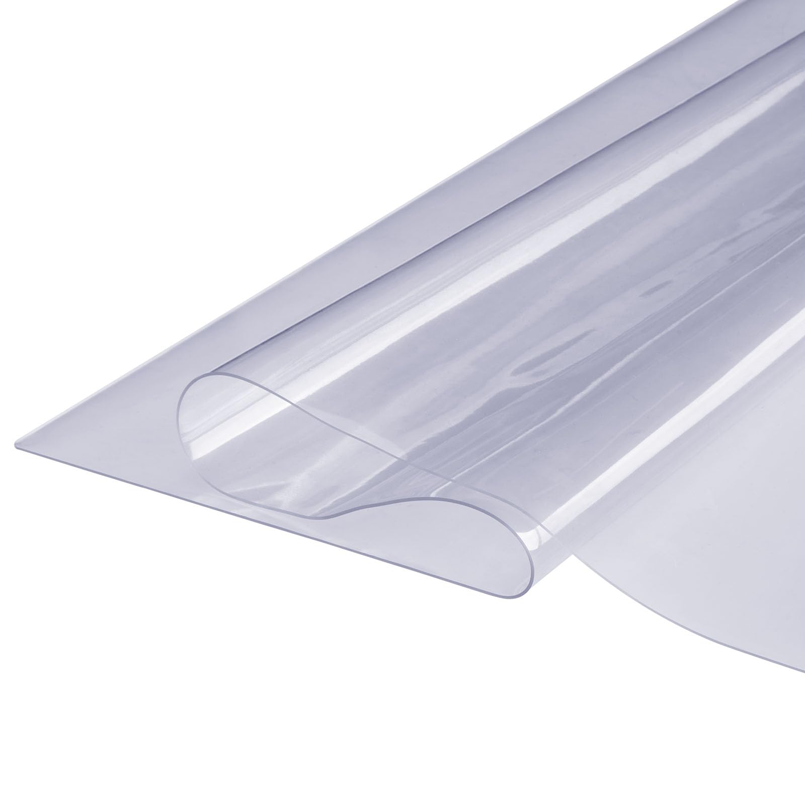 VEVOR Clear PVC Square Tablecloth, 12" x 12", 1.5mm Thick, Waterproof, Stain Resistant, Durable, Desk, Coffee Table, Dining Room Table
