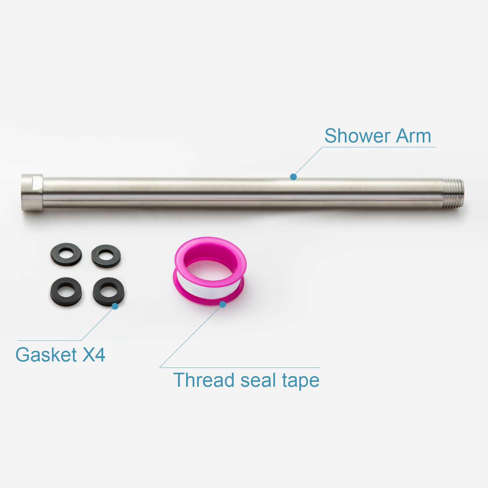 OFFO Shower Head Extension Arm, Shower Arm Extension Shower Head Extender Made of 304 Stainless Steel Shower Pipe Extension, Bright Gold 3 in