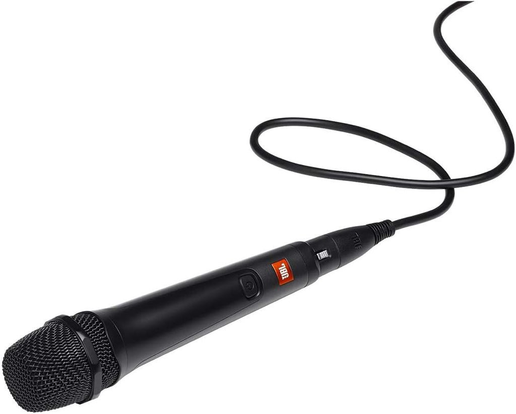 JBL PartyBox Mic 100: Wired Dynamic Vocal Mic with Cable (3M), Quality Performance, Wire Mesh Cap with Windscreen, Easy to Use, Cardioid Polar Pattern, Premium Industrial Design (Black)