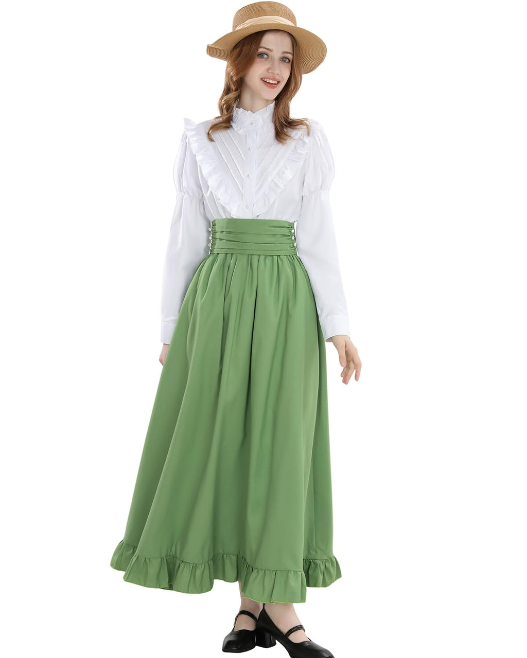 Victorian Dress for Women 2-Pieces 1800s Edwardian Dress Ball Gown Renaissance Costume