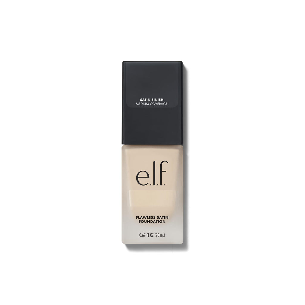 e.l.f. Flawless Satin Foundation, Lightweight & Medium Coverage, Semi-Matte Finish, Vegan & Cruelty-Free, Alabaster, 0.68 Fl Oz (20mL)