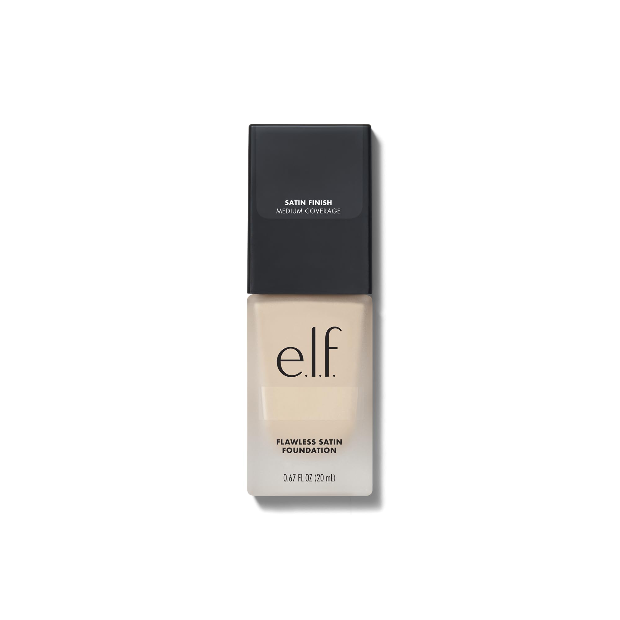 e.l.f. Flawless Satin Foundation, Lightweight & Medium Coverage, Semi-Matte Finish, Vegan & Cruelty-Free, Alabaster, 0.68 Fl Oz (20mL)